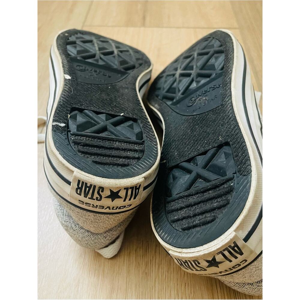 Converse Low Top Sneakers Light Gray and White, Women 8 Athletic All Star #0022 - Picture 6 of 8